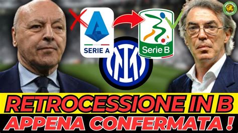 COMUNICATO STAMPA FIGC: RETROCESSIONE INTER!.